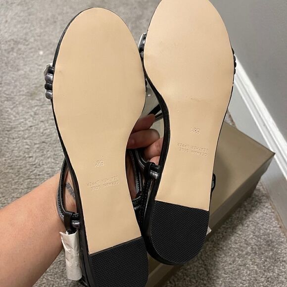 American Glamour byBadgley Mischka leather sandals - Picture 4 of 10